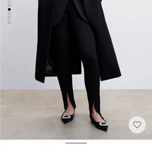 Mango split hem pants